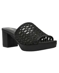 アンクライン レディース シューズ サンダル プラットフォーム ヒール Anne Klein Womens Paros Platform Block Heel Dressandals Black ブラのサムネイル