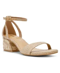 アンクライン レディース シューズ サンダル アンクル ヒール Anne Klein Womens Mia Raffiankle Strap Block Heel Dressandals Naturaのサムネイル