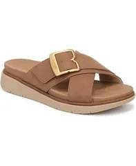 ドクター・ショール レディース シューズ サンダル Dr Scholls Womens Piper Slide Sandals Honey Brown Faux Leather ブラウンのサムネイル
