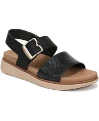 ドクター・ショール レディース シューズ サンダル Dr Scholls Womens Posie Slingback Sandals Black Faux Leather ブラックのサムネイル