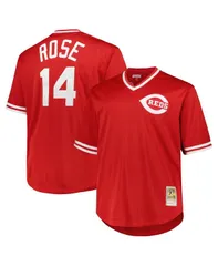 ミッチェルネス メンズ アウター パーカー・スウェット メッシュ ジャージー Mitchell Ness Mens Pete Rose Red Cincinnati Reds 1984 Coopersのサムネイル
