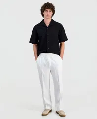 ヒューゴボス メンズ ボトムス カジュアルパンツ リネン Hugo Boss Mens Cino Linen Trousers naturalのサムネイル