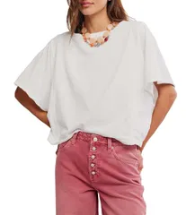 フリーピープル レディース トップス Tシャツ Free People We The Free Next Level Boat Neck Short Sleeve Tee Clean Ivory アイのサムネイル