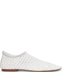 スティーブ マデン レディース シューズ パンプス メッシュ Steve Madden Mino Mesh Rhinestone Flats White ホワイトのサムネイル