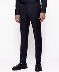 ヒューゴボス メンズ ボトムス カジュアルパンツ パンツ Hugo Boss Mens ExtraSlimFit Trousers Dark Blue ブルーのサムネイル