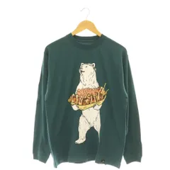 ゴースローキャラバン go slow caravan たこ焼きクマ ロングスリーブTEE Tシャツ ロンT  カットソー 3 グリーン /CX ■OSのサムネイル