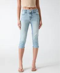 ゲス レディース ボトムス デニムパンツ キャップ ジーンズ GUESS Womens Lily MidRise Skinny Capri Jeansunwash Indigo インディゴのサムネイル