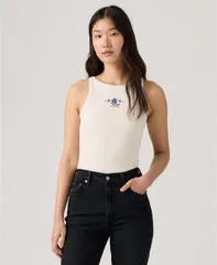 リーバイス レディース トップス タンクトップ ノースリーブ グラフィック Levis Womens Graphic Hayes Racer Sleeveless Tank Top Boots Tanのサムネイル