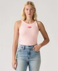 リーバイス レディース トップス タンクトップ ノースリーブ グラフィック Levis Womens Graphic Hayes Racer Sleeveless Tank Top Heartのサムネイル