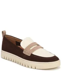 バイオニック レディース シューズ パンプスエード レザー ローファー Vionic Uptown Suede and Leather Packable Penny Loaferswiss Chocoのサムネイル