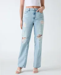 ゲス レディース ボトムス デニムパンツ ジーンズ GUESS Womens HighRise StraightLeg Jeans Cascade Skyのサムネイル
