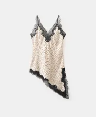 マンゴ レディース トップス シャツ ドット レース MANGO Womens Polka Dots Lace Top Ecru エクリュのサムネイル