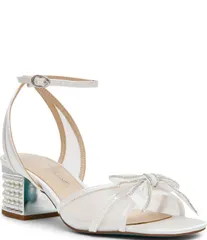ベッツィジョンソン レディース シューズ ヒール サンダル Blue by Betsey Johnson Cody Bow Embellished Pearl Heel Dressandals Ivoのサムネイル