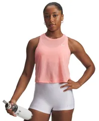 アンダーアーマー レディース トップス タンクトップ メッシュ ノースリーブ Under Armour Womens Tech Sport Mesh Crop Sleeveless Tank Topoのサムネイル