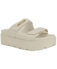 ゲス レディース シューズ サンダル プラットフォーム GUESS Womens Faxon Platform Lug Sole Footbed Sandals Ivory アイボリーのサムネイル