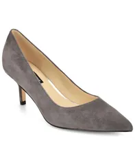 ナインウェスト レディース シューズ パンプス ヒール Nine West Womens Arlene Pointed Toe Kitten Heel Pumps Dark Grey Suede グレのサムネイル