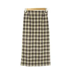 N.Natural Beauty Basic N.ナチュラルビューティーベーシック スカート M グレー チェック柄 ロング丈 ストレートシルエット /CK54 ■GY49のサムネイル