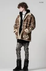 Celine セリーヌ 21fw ブラウン シープスキン ムートン Shearling コート 48のサムネイル