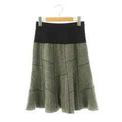 ソニア ソニアリキエル SONIA SONIA RYKIEL スカート ニット フレア 膝丈 38 ブラック グレー /HK ■ECC004のサムネイル