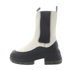 ノーネーム NO NAME STRONG HI CHELSEA SWEET BOOTS サイドゴアブーツ ショート 37 白 黒のサムネイル