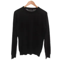 コムサメン COMME CA MEN 美品 ニット セーター L クルーネック ポケット付き 長袖 黒 ブラック /KB ■ECF005のサムネイル
