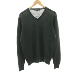 アクアスキュータム AQUASCUTUM ニット カットソー 薄手 ウール 長袖 M 緑 グリーン /HNのサムネイル