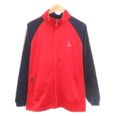 ルコックスポルティフ le coq sportif トラックジャケット ジャージ S 赤 レッド 紺 ネイビー スタンドカラー 長袖 袖ライン /ML ■ECF003のサムネイル