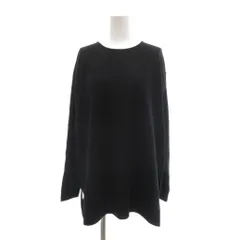 マックスマーラステュディオ Max Mara Studio ニット ウール L 黒 ブラック 無地 ラウンドネック 長袖 /SC ■ECG004のサムネイル