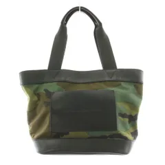 アレキサンダーワン ALEXANDER WANG 迷彩柄 エンボスロゴトートバッグ ハンドバッグ カモフラ キャンバス レザー カーキ 黒 ブラック /KUのサムネイル