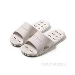 メンズ用スリッパ 夏用 室内用 滑り止め 風呂用 カップル向け ルームサンダル 柔らかい底 水抜きタイプ 白のサムネイル