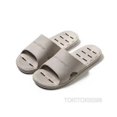 メンズ用スリッパ 夏用 室内用 滑り止め 風呂用 カップル向け ルームサンダル 柔らかい底 水抜きタイプ グレーのサムネイル