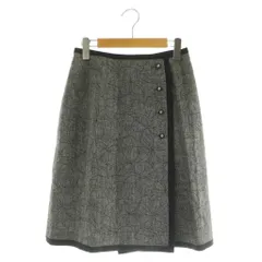 クレージュ courreges リネンラップスカート ロング 花柄 64-91 グレー /MY ■OSのサムネイル