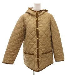 トラディショナルウェザーウェア Traditional Weatherwear キルティングジャケット ブルゾン フード 中綿 36 ベージュ /FF ■ECB001のサムネイル