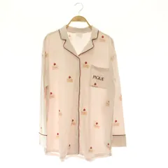 ジェラートピケ gelato pique 25SS ケーキ柄シャツ 長袖 ルームウエア レーヨン ONE ピンク /MY ■OSのサムネイル
