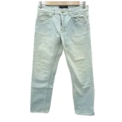 フローレント FLORENT デニムパンツ ジーンズ ストレートパンツ アンクル丈 36 S ライトブルー ウォッシュ加工 /SY45 ■ECD001のサムネイル