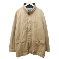 ブルックスブラザーズ BROOKS BROTHERS バーンコート ジャケット フード収納 裏地リネン スタンドカラー ロング XL カーキ ベージュ 系 0413のサムネイル