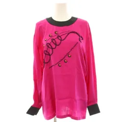 エスカーダ ESCADA シャツ ブラウス カットソー サテン 長袖 装飾 絹 シルク 36 ピンク /HN ■GY18のサムネイル