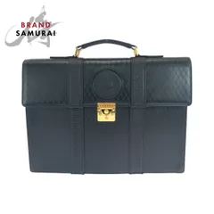 美品 VERSACE ヴェルサーチ ヴィンテージ サンバースト ブラック レザー ビジネスバッグ ブリーフケース ハンドバッグ 503231【中古】のサムネイル