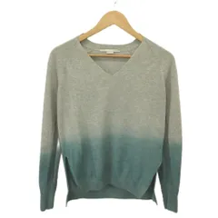ステラマッカートニー STELLA McCARTNEY ニット セーター ウール カシミヤ 36 グレー 緑 グリーン Vネック 長袖 グラデーション /MD ■GY62のサムネイル