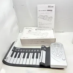 送料無料g48116 ローリングピアノ 箱＆取扱説明書付 ベネッセ ロールアップピアノ 6才以上 単三電池×3 シリコン製 コンパクト収納 のサムネイル