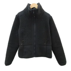 アンダーアーマー UNDER ARMOUR ボアジャケット 上着 ミドル丈 M 黒 スタンドカラー フルジップ /SY38 ■ECC001のサムネイル