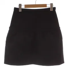 ステラマッカートニー STELLA McCARTNEY 台形スカート ウール 36 黒 ひざ丈 /GGのサムネイル