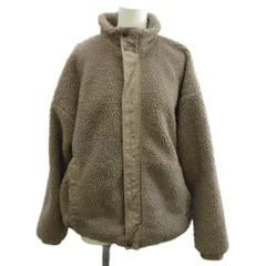 ディッキーズ Dickies ボアジャケット ブラウン アウター ハイネック ジップアップ F ベージュ /XZ ■ECA003のサムネイル