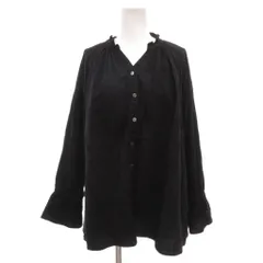マーブルシュッド marble SUD 24SS ブラウス 黒 ブラック 長袖 フリル /NLのサムネイル