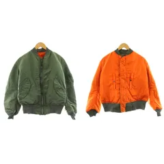 アルファ ALPHA Industries MA-1 フライトジャケット ブルゾン 中綿 リバーシブル ジップアップ ナイロン S カーキ オレンジ MIL-J-82790J /KU ■ECD001のサムネイル