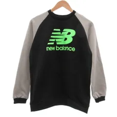 ニューバランス NEW BALANCE スウェットシャツ トレーナー ラグランスリーブ 160 黒 ブラック 長袖 ロゴプリント /MU ■ECF004のサムネイル