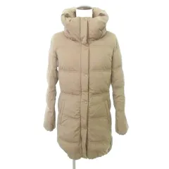 カージュ Khaju ダウンコート ハイネック 無地 ジップボタン 厚手 36 Sサイズ ベージュ ■TCのサムネイル