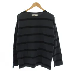 マーガレットハウエル MHL. Tシャツ カットソー 長袖 ボーダー柄 L グレー 596-9266503 /BMのサムネイル