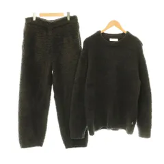 ジェラートピケオム GELATO PIQUE HOMME モコモコセットアップ 上下 ベーシックジェラートプルオーバー ニット 長袖 イージーパンツ ルームウェア L チャコールグレー /HS ■OSのサムネイル