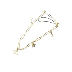 クリスチャンディオール Christian Dior スターロゴフォンストラップチャーム キーホールダー ゴールドカラー /SS ■OS ■OH ■GY18のサムネイル